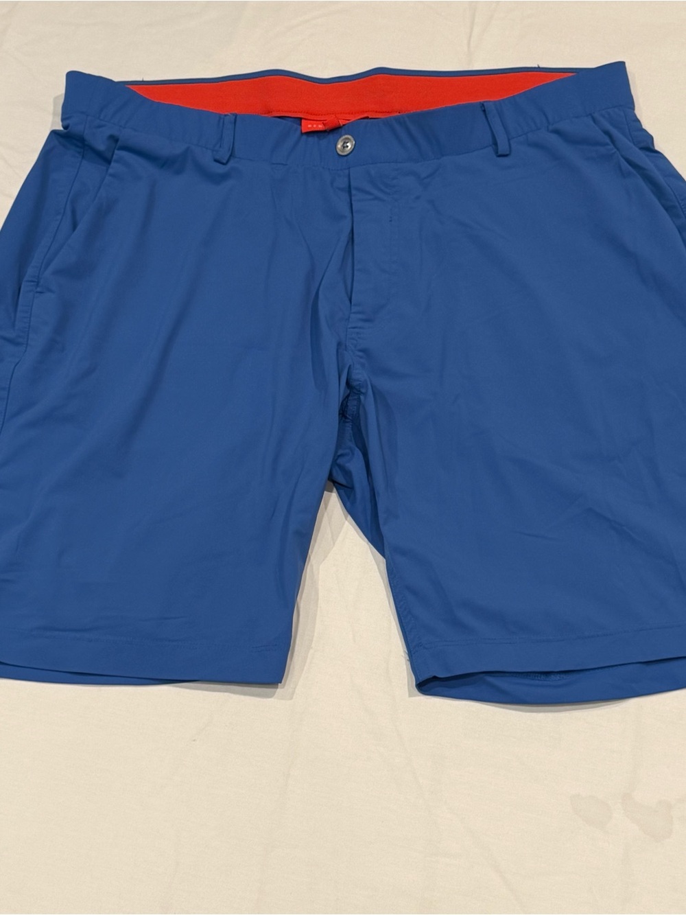 Redvanly Shorts Mens XL Light Blue Hanover Golf Performance Stretch 36x8.5”